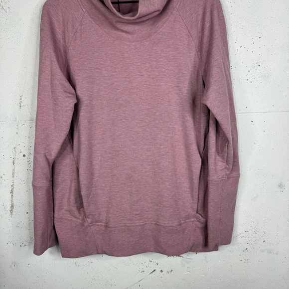 Lululemon Heathered Vintage Mauve High Lines Pullover Cowl Neck Sweater 12 - Picture 3 of 11